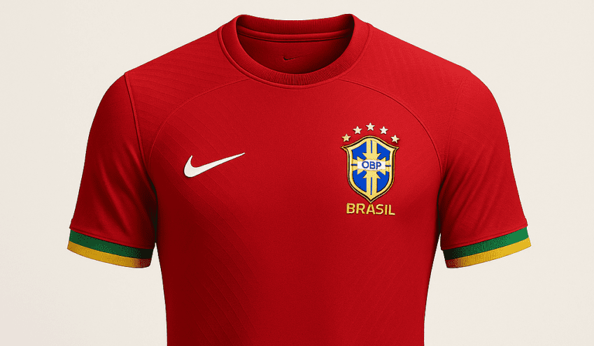Site ingles afirma que seleção brasileira terá uniforme reserva na cor vermelha