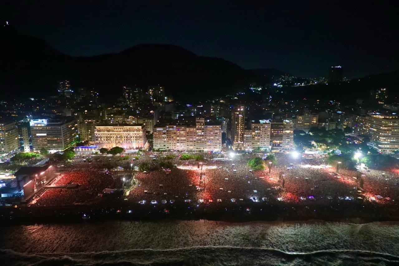 Show histórico de Lady Gaga em Copacabana reúne 2,1 milhões de pessoas e movimenta mais de R$ 600 milhões na economia do Rio
