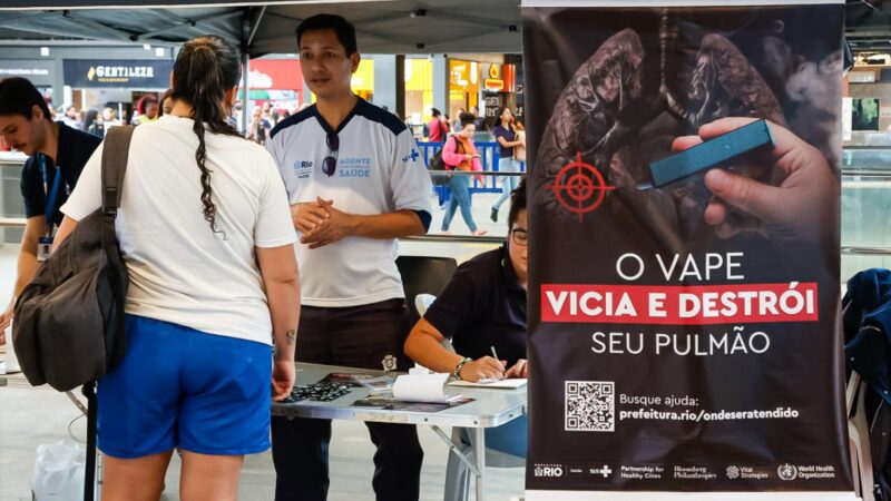 Terminal Gentileza recebe ação contra o tabagismo em alusão ao Dia Mundial sem Tabaco