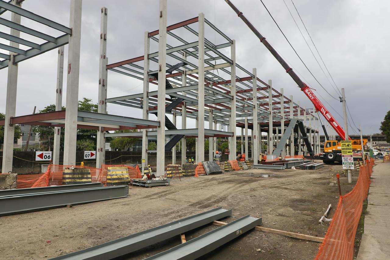Obras da Fábrica do Samba Rosa Magalhães seguem na região da antiga Estação Leopoldina