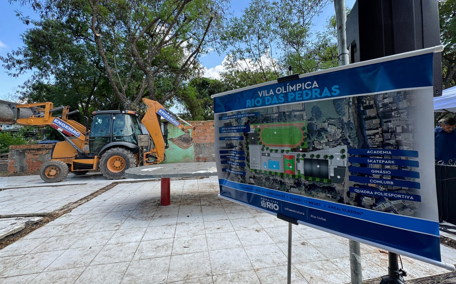 Prefeitura dá início às obras da Vila Olímpica de Rio das Pedras, na Zona Sudoeste