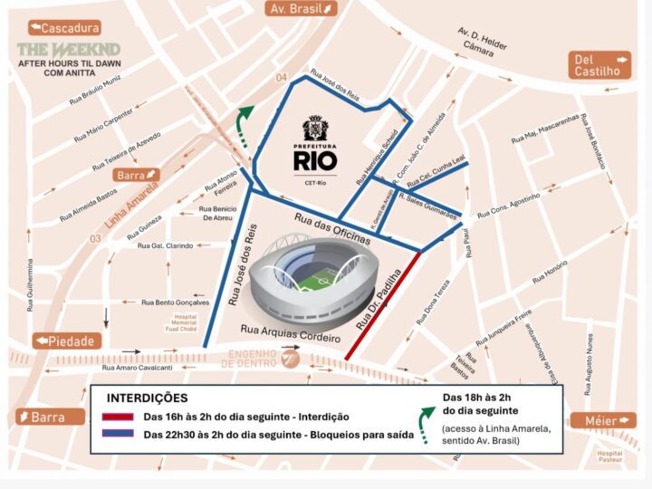 CET-Rio prepara operação especial de trânsito para show de The Weeknd no domingo (26)