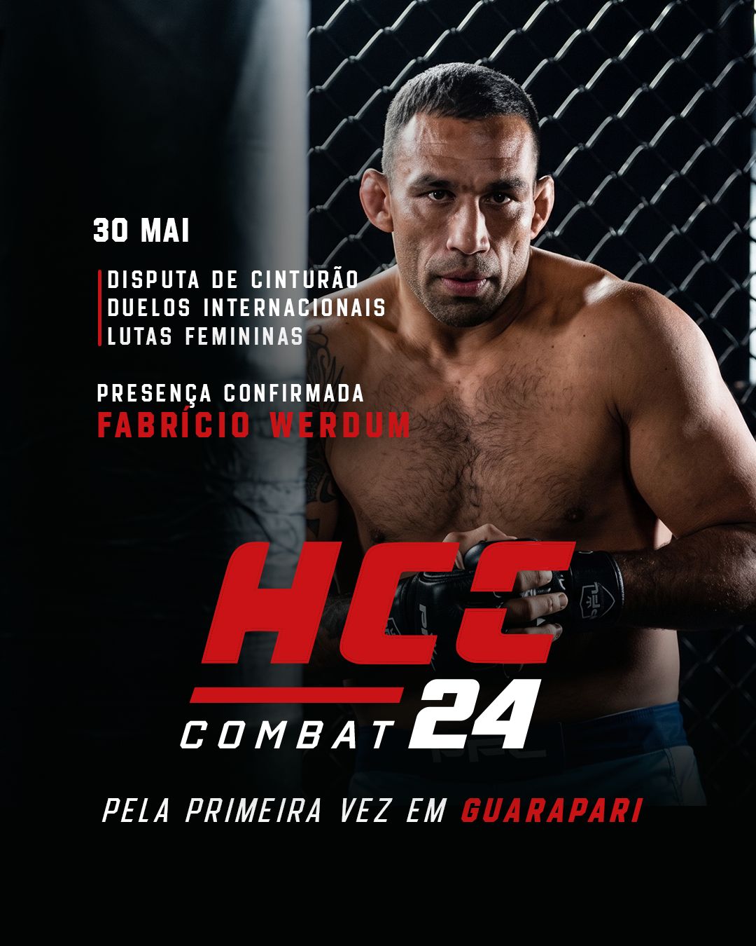 HCC Combat 24 traz Fabrício Werdum para edição histórica em Guarapari ES