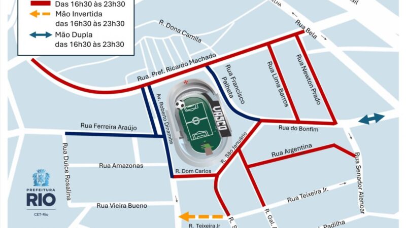Trânsito terá mudanças no entorno de São Januário para Vasco x Bragantino