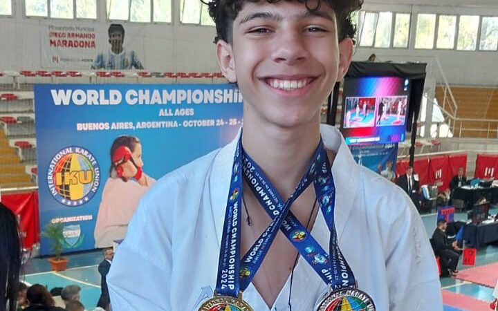 Atleta da Vila Olímpica de Bangu se destaca como campeão mundial de karatê